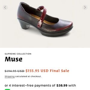 NAOT Supreme Collection Women's Brown Leather Mary Janes with a supportive heel